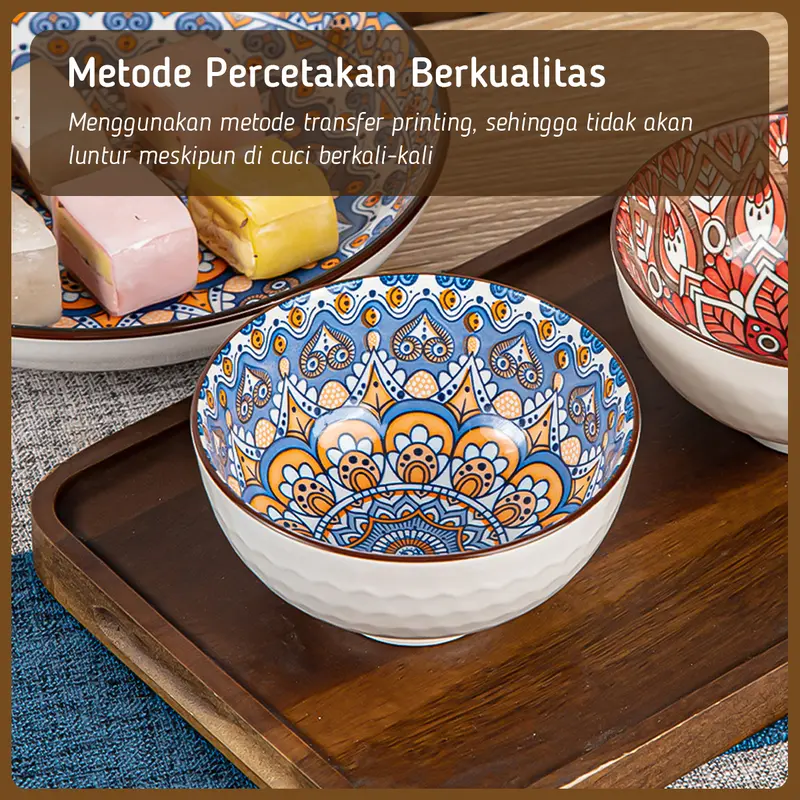 KERAMIK SET MOTIF BIRU 1 | HAMPERS PORCELAIN SET | SET HAMPERS GIFT BOX KERAMIK MAKAN 3