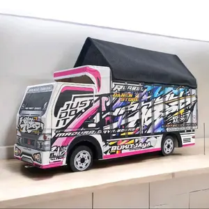 WAHYU ABADI 3 Mainan Anak miniatur truk oleng murah gratis lampu dan terpal Led Toys