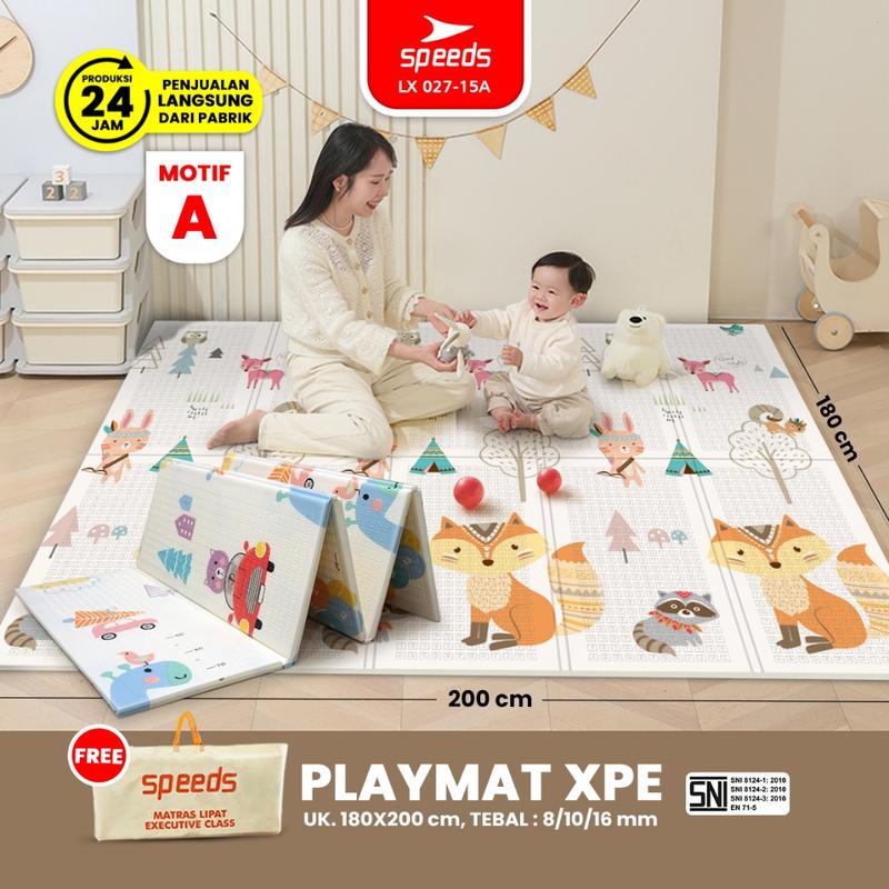 SNI A Playmat Bayi Karpet Lipat Playmat Foldable Bayi Karpet Bayi 180x200cm Matras Bayi Playmate Foam Lipat Playground 6