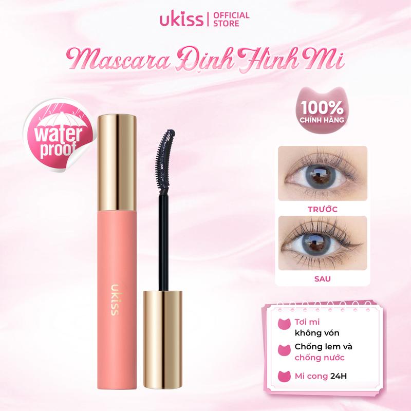 Mascara Định Hình Mi Làm Cong Mi Nhanh Khô Chống Lem Chống Nước Giữ Form Trong 12H Ukiss Eyelash Primer
