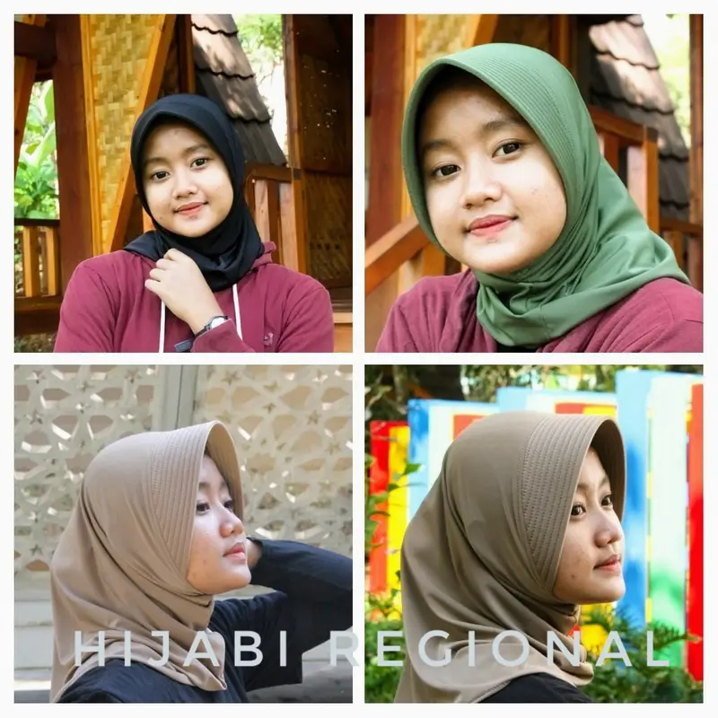 Hijab Instan Sport Pet Mini Antem Atau Pad Kecil Spandek Bergo Kerudung 1