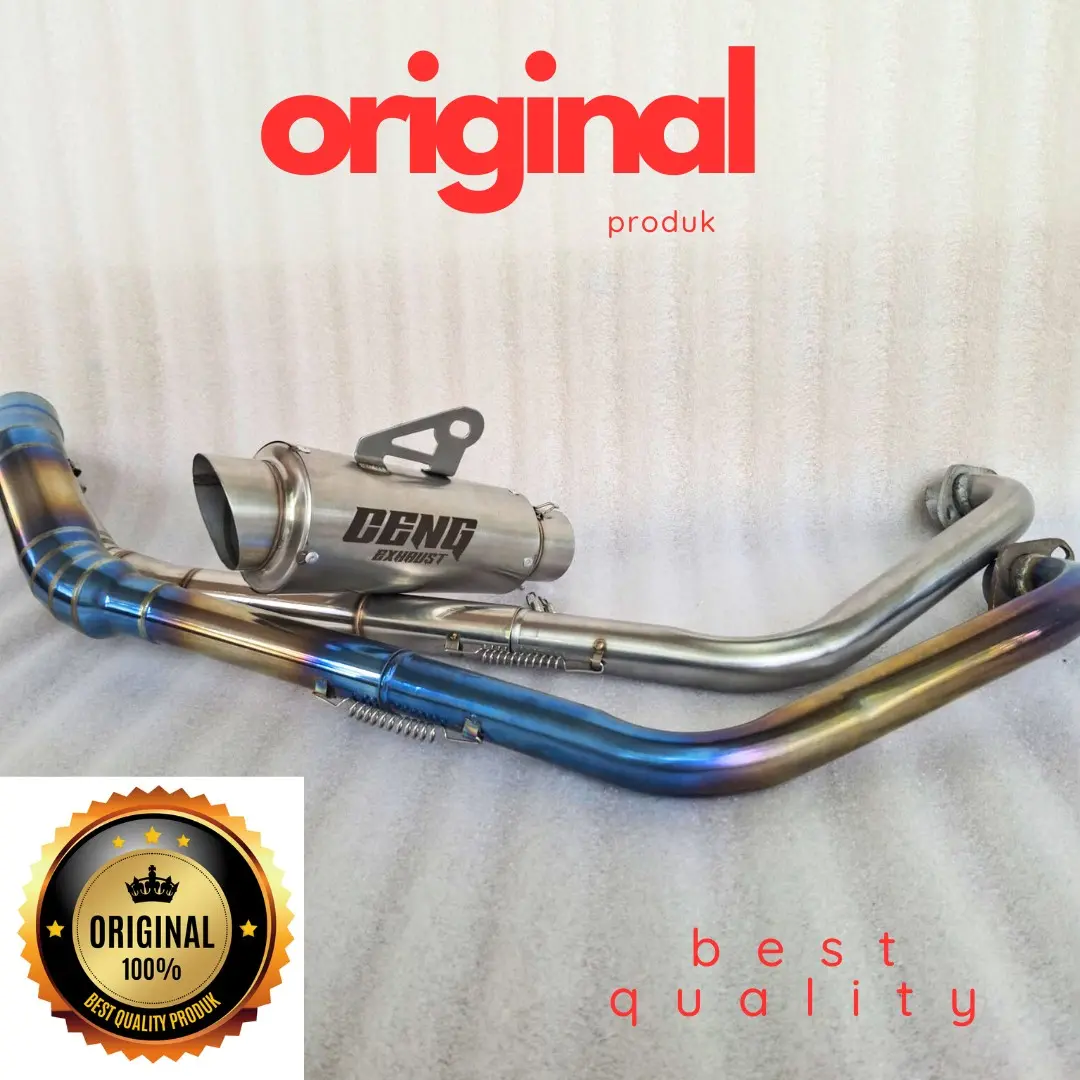 Knalpot Racing Ceng Original Inlet 50mm Suara Gahar Untuk Motor Vixion,Cb150,Satria,Supra Gtr,Jupiter Mx dll