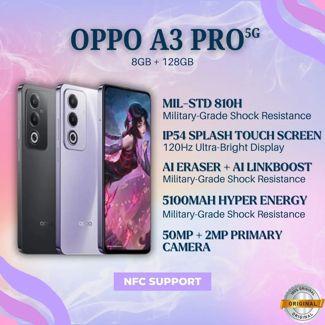COD OPPO A3 Pro 5G 8+256GB 7.68mm Ultra Slim New Launching 2024