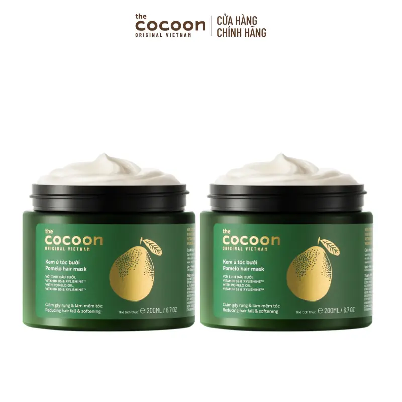 Ảnh đại diện COMBO 2 Kem ủ tóc bưởi Cocoon giảm gãy rụng và làm mềm tóc 200ml
