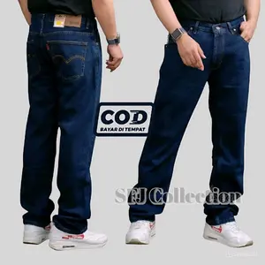 LAGI PROMO !!! CELANA STANDAR REGULER FIT PRIA DEWASA DENIM BAHAN NON STREAT CELANA GOMBRONG DISTRO PREMIUM JEANS BISA BAYAR DITEMPAT