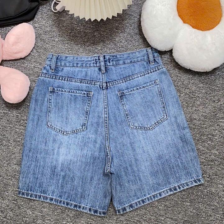 (NP01)Quần Short Ngố Nữ Kiểu Phối Túi, From Rộng, Chất Jean Không Giãn, Lai Cuốn. From từ 40-55Kg 6