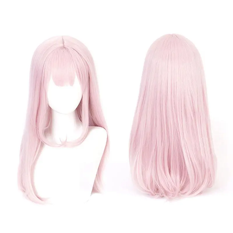 Anime Fujiwara Chika cosplay wig kaguysama-: love is war long pink hair New
