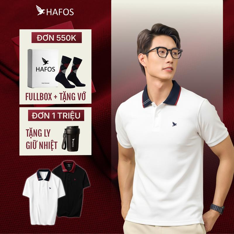 SALE 50% Áo Polo nam SIDER HAFOS áo có cổ Form Regular phối màu thanh lịch sang trọng Chất vải Smart Pique thoáng mát Menswear.