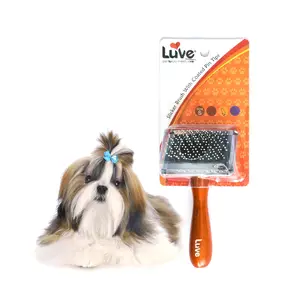 Luve Finest Slicker Brush With Coated Pin Tips Small