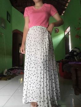 Product Review of Skirt Plisket Bunga Wanita Korea / Ro Bawahan k Hyget Premium Allsize Dewasa A-Line Fit Motif from J**o W**3 3