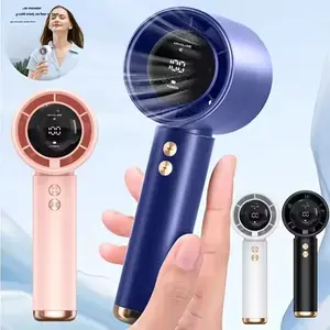 Kipas Mini Portable N68 5 Speed Wind Kipas Angin Genggam Dengan Tampilan Baterai LED