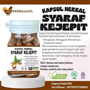 HerbalJaya Kapsul Syaraf Kejepit 100% Herbal Original isi 50 kapsul Halal MUI