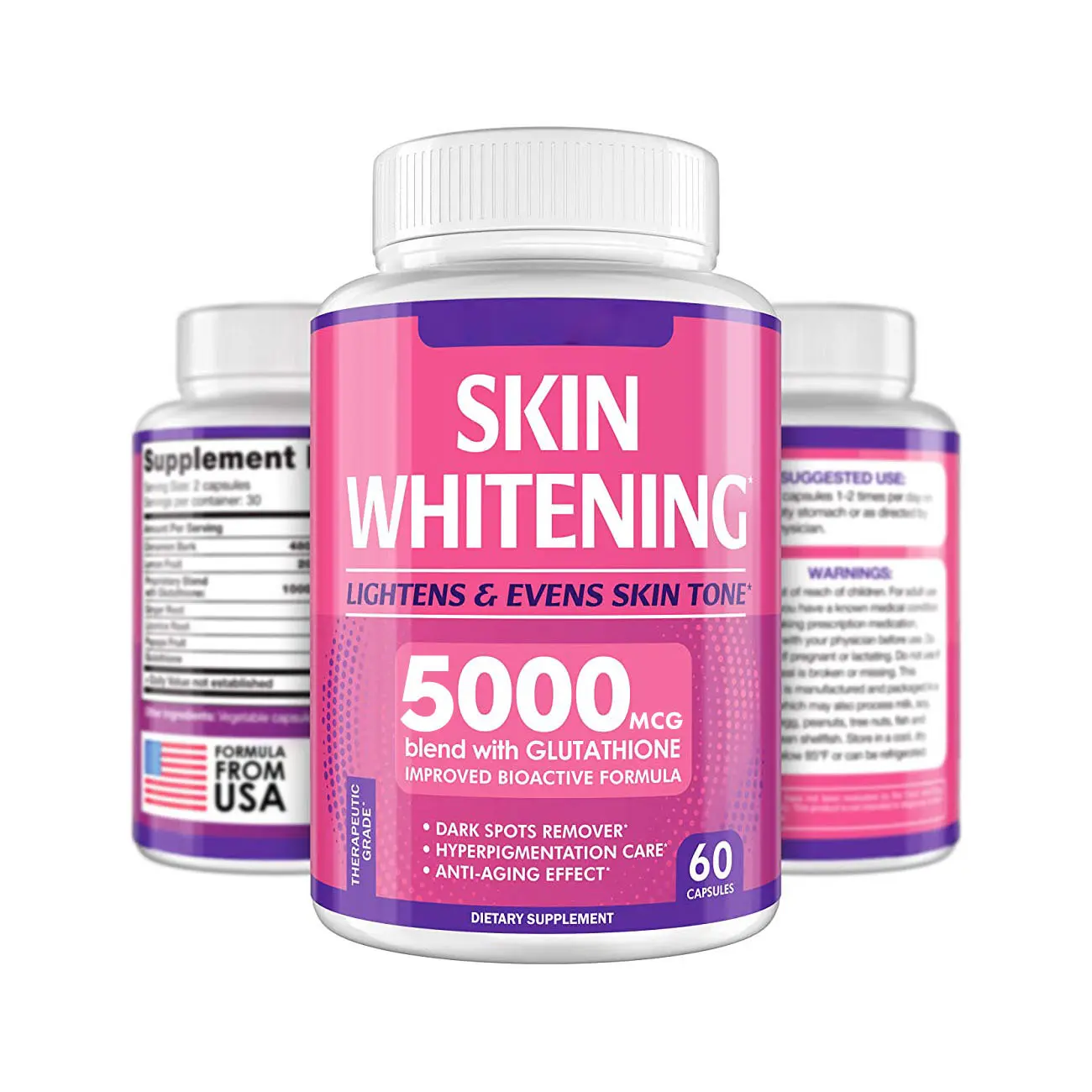 Glutathione Brighten and Whitening Capsules | moisturize skin Supplement Fitness