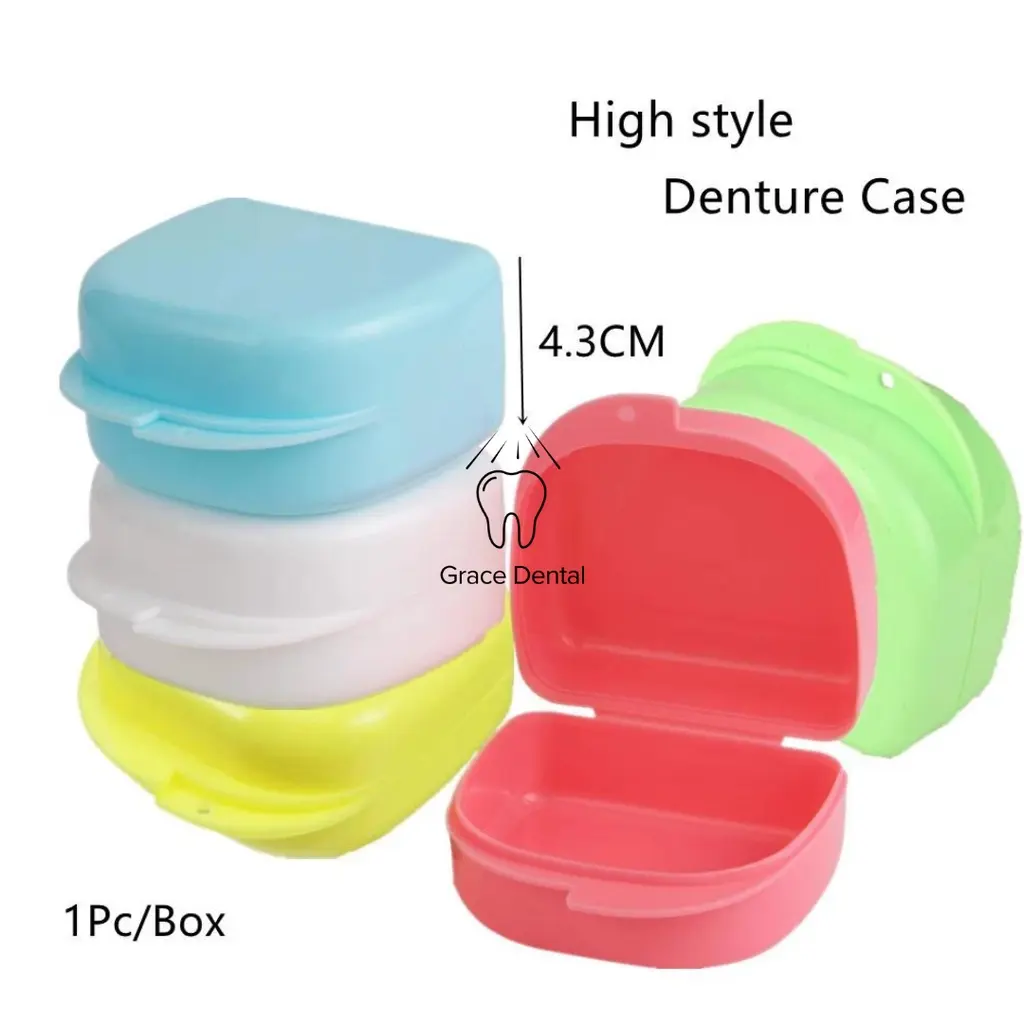 Denture Box Besar Kotak Gigi Palsu Retainer Prothesa