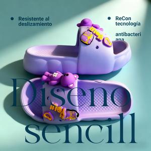 TOPSHARK Chanclas/Sandalias Zuecos de Plataforma para Mujer – Sandalias cómodas con lindos accesorios – Frescas, ligeras y versátiles para casa y calle, uso doble con suela antideslizante y suave