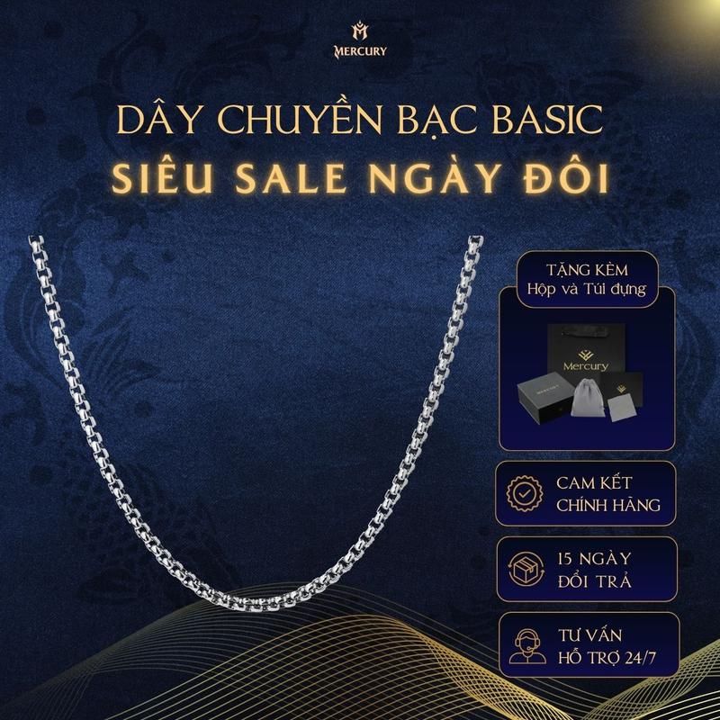 Dây chuyền Bạc nam nữ 925 Mecury Chains - Trang sức bạc 925 - Dây Basic dễ đeo và kết hợp với mặt dây