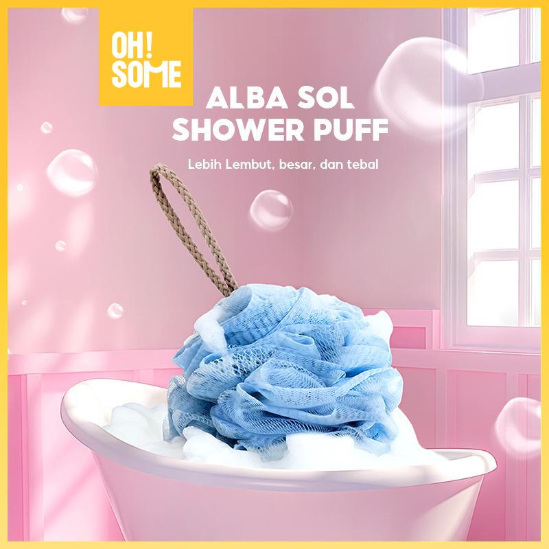OHSOME - Alba Sol Bath ball Shower Puff Loofahs Blue | Pink Busa - Shop ...