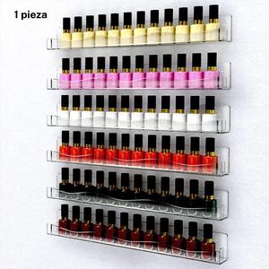 Estante de Exhibición de Esmalte de Uñas de Acrílico Transparente, 1 Pieza de Estante Montado en la Pared para Esmalte de Uñas, Organizador de Suministros de Uñas para Hogar, Salón y Minorista