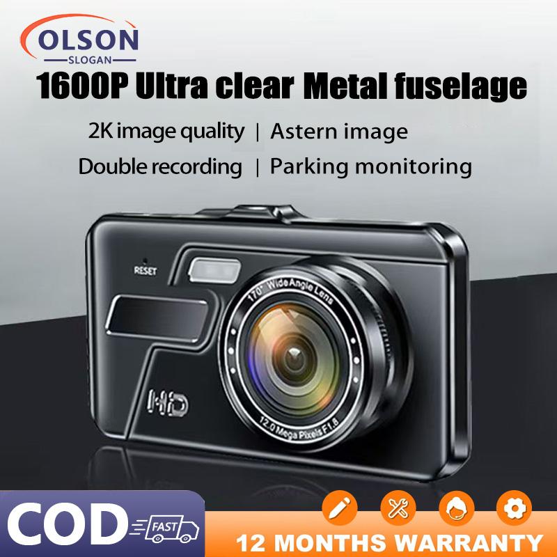 Driving recorder dual camera HD, ultra clear car recorder  wide-angle night vision device, with reverse view, G sensor 4-inch IPS touch screen recorder 0