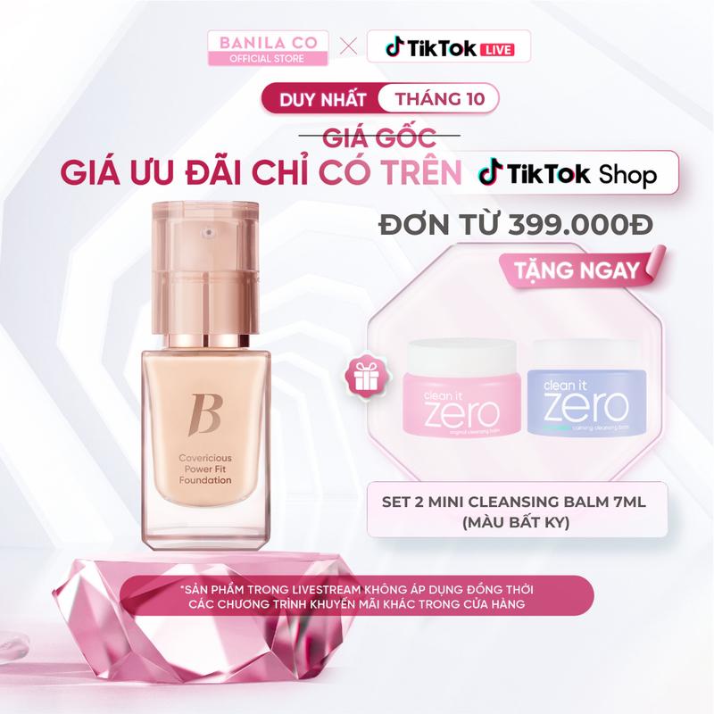 [LIVE] Kem Nền Mịn Lì, Độ Che Phủ Cao, Lâu Trôi Banila Co Covericious Power Fit Foundation SPF45 PA++ 14ML