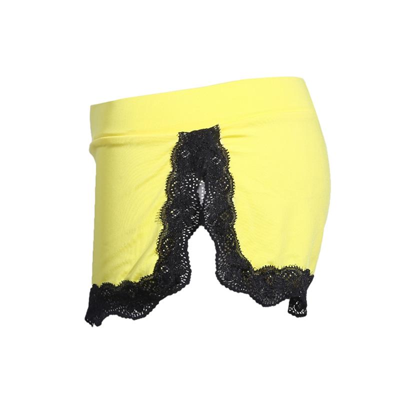 Product Introduction of New Women Split Lace Hem Yoga Sports Casual  Underpants Home Shorts 16