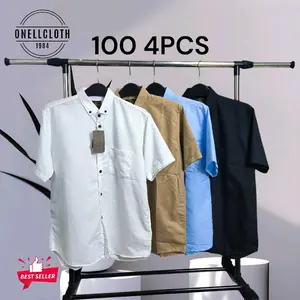 PAKET 4pcs cuma 100ribuu kemeja cowok terbaru kualitas premium Kantor Slimfit Hitam Navy