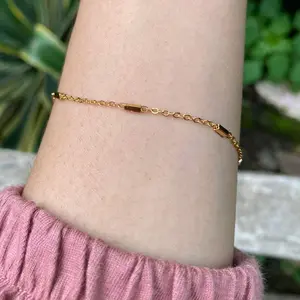 Gelang Jedar  Bambu [Panjang 15-20cm] ready Kait S dan Lobster Simple Elegan | Gelang Mungil | Gelang Mewah Fashion Prempuan Simple Bracelet Aesthetic Gold Antikarat Emas