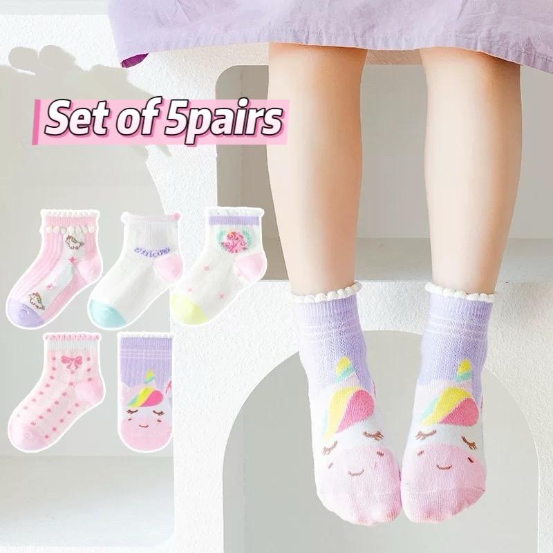 Set Of 5pairs 3-5years old Girls Socks Children socks kids socks 0