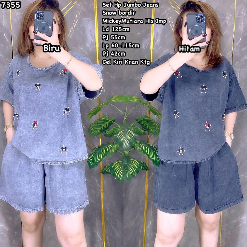 Setelan Jeans Wanita Import 0