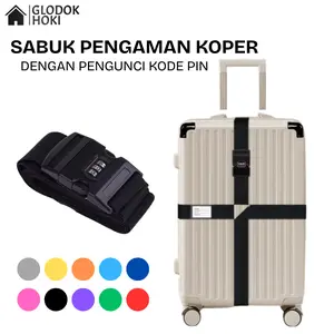 GH Sabuk Pengaman Koper Dengan Kunci Pin Angka Luggage Cross Straps Belt Password Travel Organizer