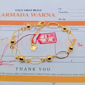 GELANG TANGAN WANITA motif bola kolong free suratnya resmi dari toko