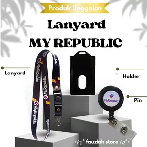 READY! TALI ID CARD MY REPUBLIC HITAM / LANYARD MY REPUBLIC HITAM TERMURAH!!!