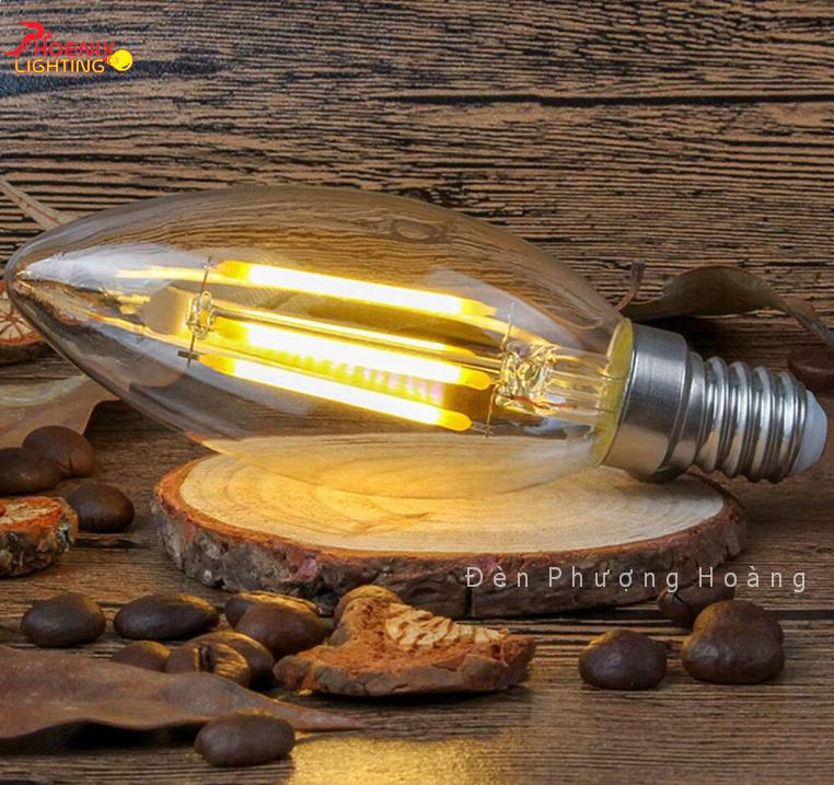 Bóng đèn Edison C35 Đuôi E14 lắp Đèn chùm, bóng Đèn trang trí