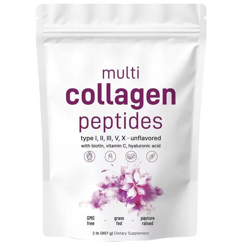 Multi Collagen Peptides Powder 2lb | for Healthcare and Edible Use Fitness Nail Dietary Supplement Beauty