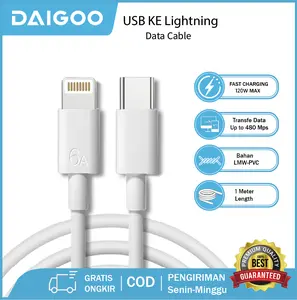 【DAIGOO】Kabel Data USB Type C Fast Charging 1m Transfer Data 480 Mbps Bahan LMW PVC Garansi Kualitas Terbaik - Cable