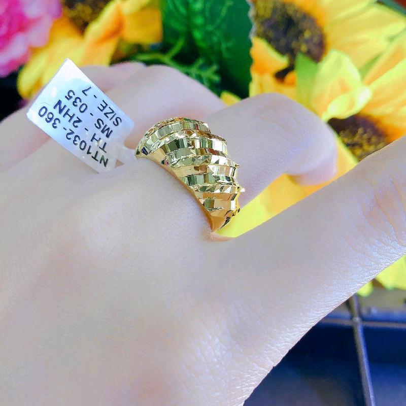  Nhẫn Mo khía  TH1032  trang sức phụ kiện xi 18.k nữ Women nhẫn nữ 