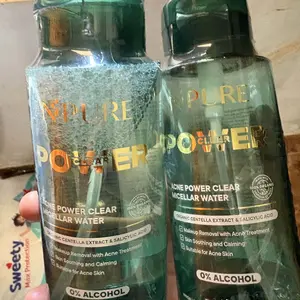 [BUY 1 FREE KAPAS] NPURE Acne Power Clear Micellar Water 300ml /Pembersih Wajah / pembersih makeup / npuremicellarwater / npure powerclear / powerclear / Memudarkan / Membersihkan / Cleanser/micellar water sensitive/membersihkan makeup kulit sensitive