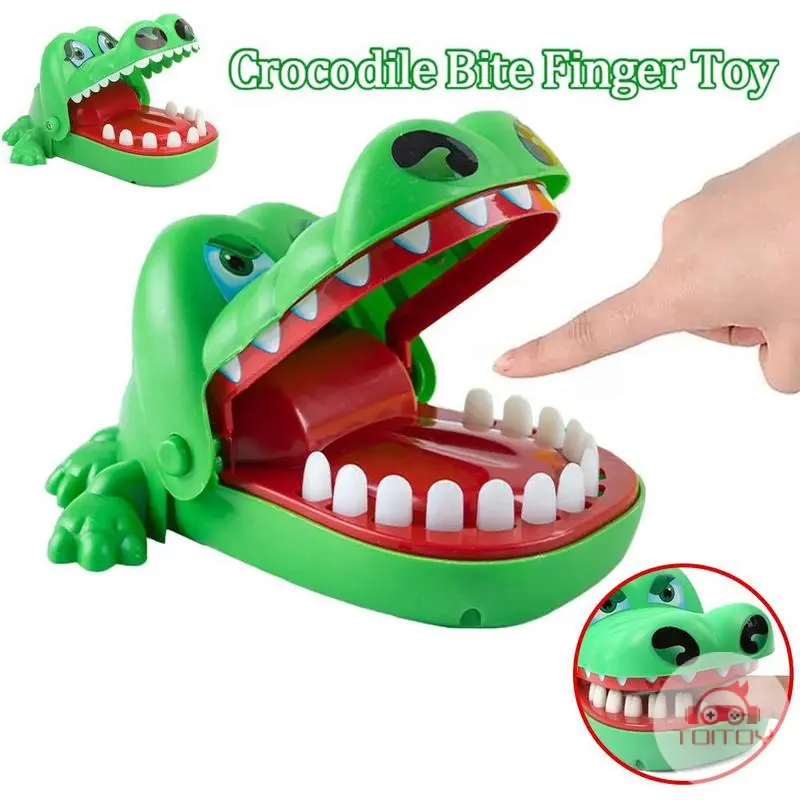 Mainan jari gigitan buaya, permainan perahan gigi ibu bapa-anak, mainan helah kanak-kanak, mainan pendidikan dengan rakan-rakan Plastik Toys