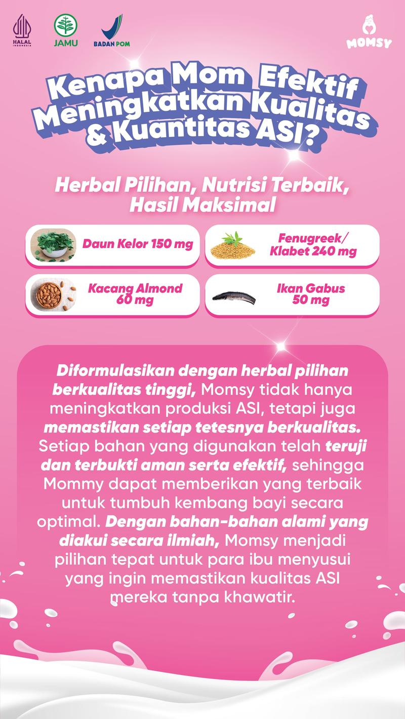 Product Introduction of MOMSY BUY 1 GET 1, ASI Booster 60 Kapsul X ALMOND MIX VANILLA 6 Sachet 2