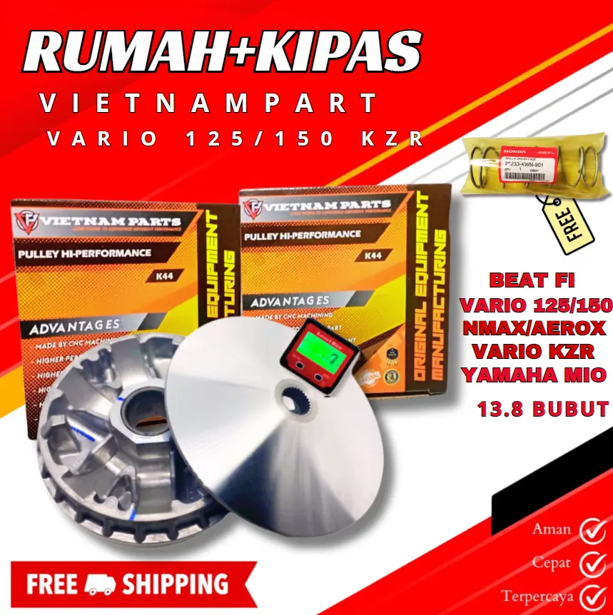 RUMAH ROLLER SET KIPAS VARIO 125 150 160 RUMAH ROLLER BEAT NMAX BUBUT CUSTOM ALL MOTOR Motorcycle
