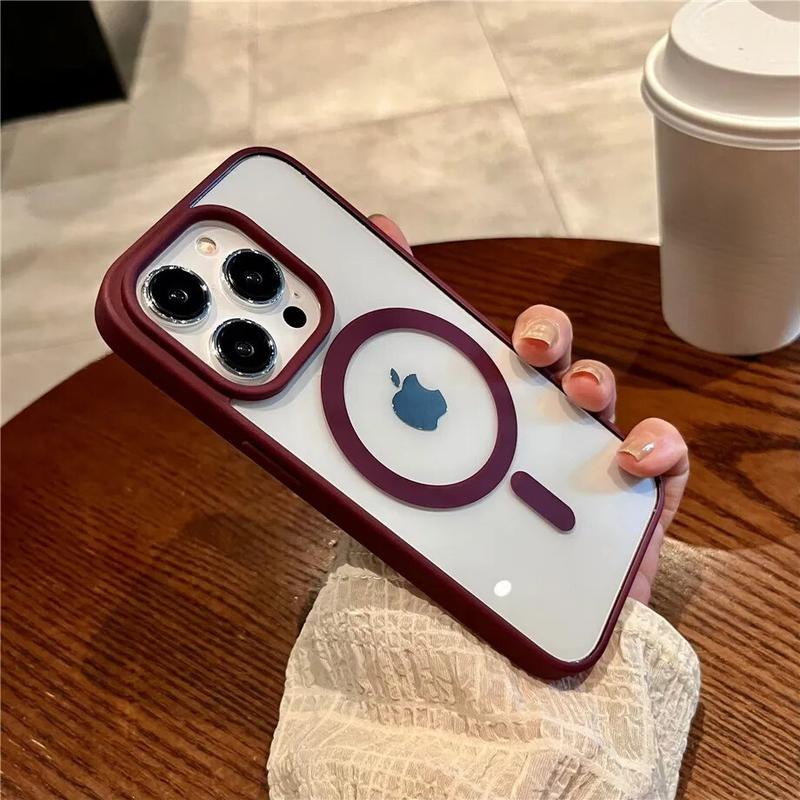 Product Introduction of Luxury Magnetic Wireless Charge For Magsafe Case for iPhone 15 14 Plus 13 12 11 Pro Max Shockproof Soft Transparent Bumper Cover 9