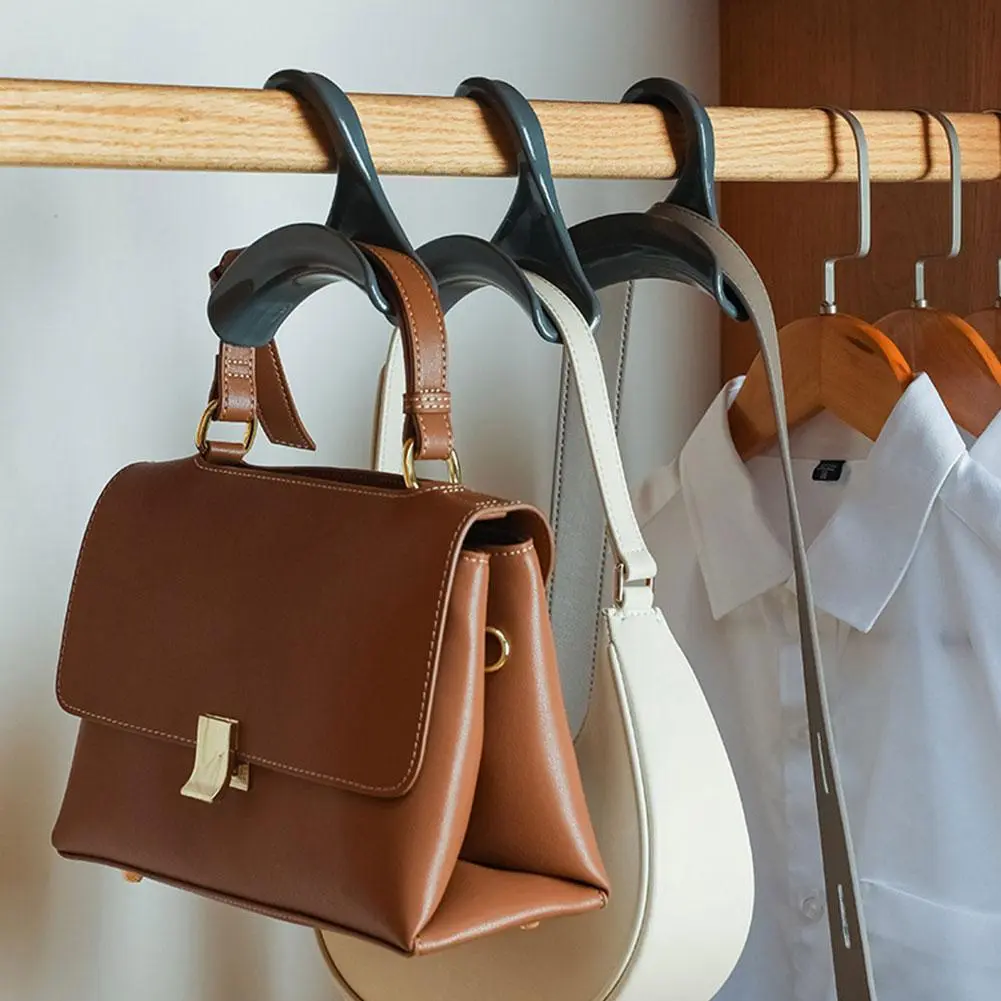 7PCS Bag Hooks Hanger Arch Handbags Hangers Wardrobe Organizers Closet Rod Hanging Silk Scarf Belt Hanger Wide Mouth