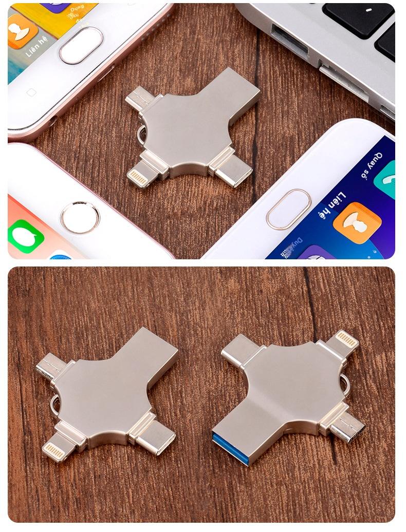Product Introduction of Ổ đĩa Lung Linh dành  thiết bị Android 4 trong 1, Ổ đĩa  OTG, Ổ đĩa ngón tay cái, Ổ đĩa Type-C, Ổ cứng ngoài, Thích hợp  máy tính bảng, Android và điện thoại thông minh, Tương thích với máy tính di động    sd  card sd  card otg  type  c bộ   trữ  win 58