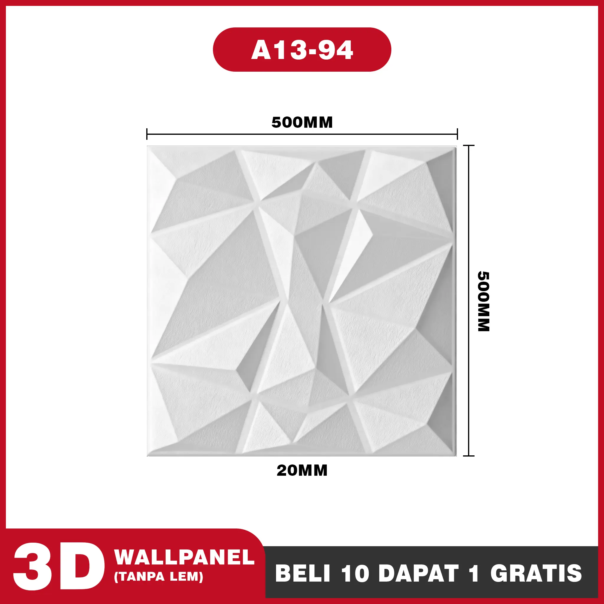 A13-94   |   11 PCS (50cm×50cm)