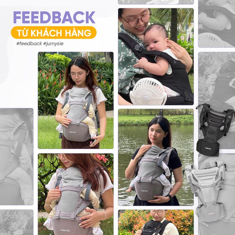 Địu Ngồi M8 Jumysie Cao Cấp – Êm Nhẹ, Trợ Lực Tốt, Siêu Thoáng Cho Bé Từ Sơ Sinh Đến 36 Tháng | BigBuy360 - bigbuy360.vn