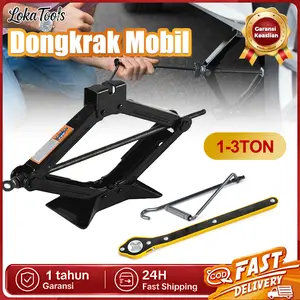Dongkrak Gunting 1 Ton - Dongkrak Mobil Tipe Tangan Hitam. Praktis untuk Ganti Ban Darurat, Ringan & Mudah Disimpan!