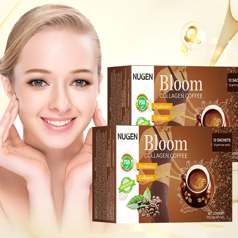 26-5【COD】Bloom Kopi hitam yang lezat dan sehat, kopi instan kecantikan dengan kolagen