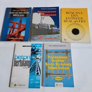 Buku Teknik Sipil-Arsitek, STRUKTUR BERBENTUK RANGKA, PERENCANAAN PELABUHAN, THERMODINAMIKA STATISTIK, BETON BERTULANG, PERENCANAAN STRUKTUR BETON, REKAYASA GEMPA, TEKNOLOGI BETON, ANALISA STRUKTUR, KONTRUKSI BAJA, BETON PRATEGANG, ARSITETUR..,Cek Variasi