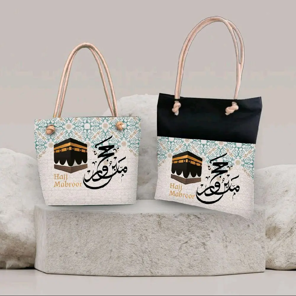 (Paket 12 pcs) Totebag tali sumbu Couple Oleh oleh Haji dan Umroh Wanita paket tas tote