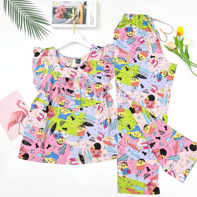 Đồ Bộ Tole Nữ Cánh Tiên Dài Bèo Ngực F21 VNXK 45-75kg - Women, Top Áo - Quần Ngủ